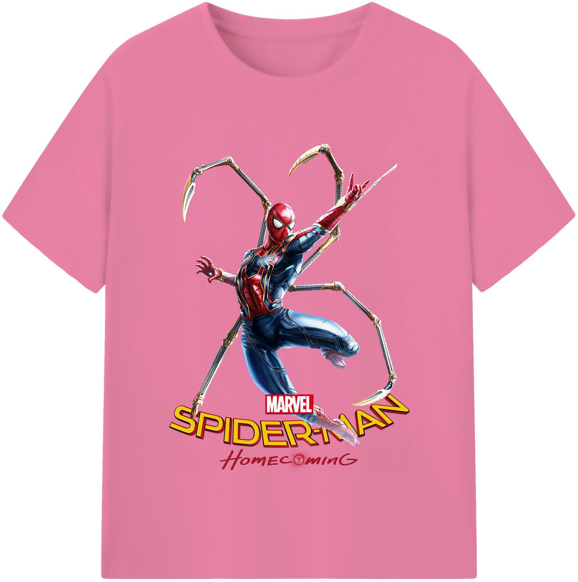 （画像用） Spider Man スパイダーマン 綿100％半袖Tシャツ（フロントプリント）